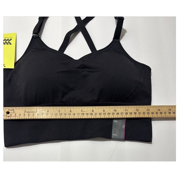 All Motion Women Seamless Medium Support Sports Bra Black Plus XXL 214-05-5376 - Picture 5 of 10